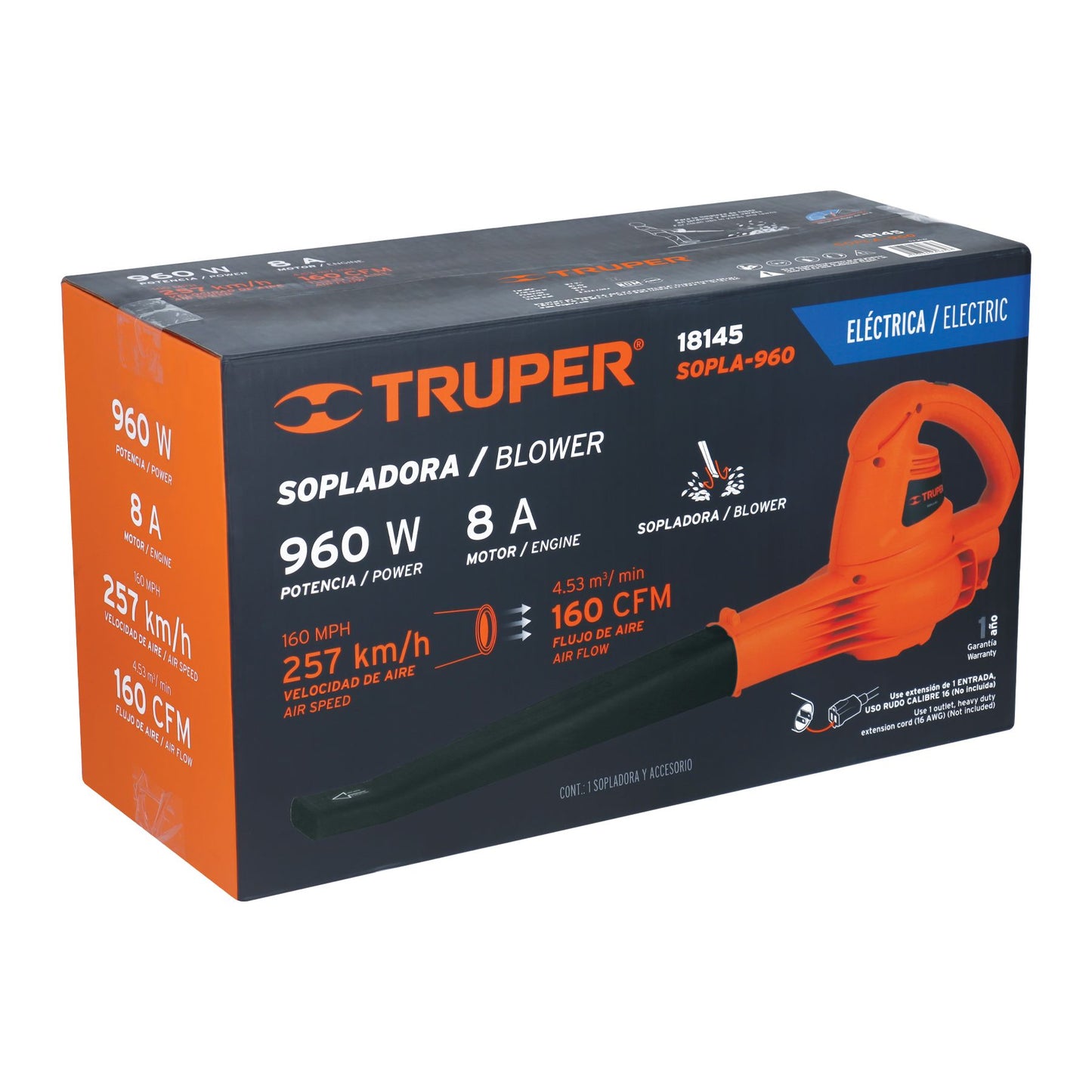 Sopladora Eléctrica 960 W 160 CFM TRUPER