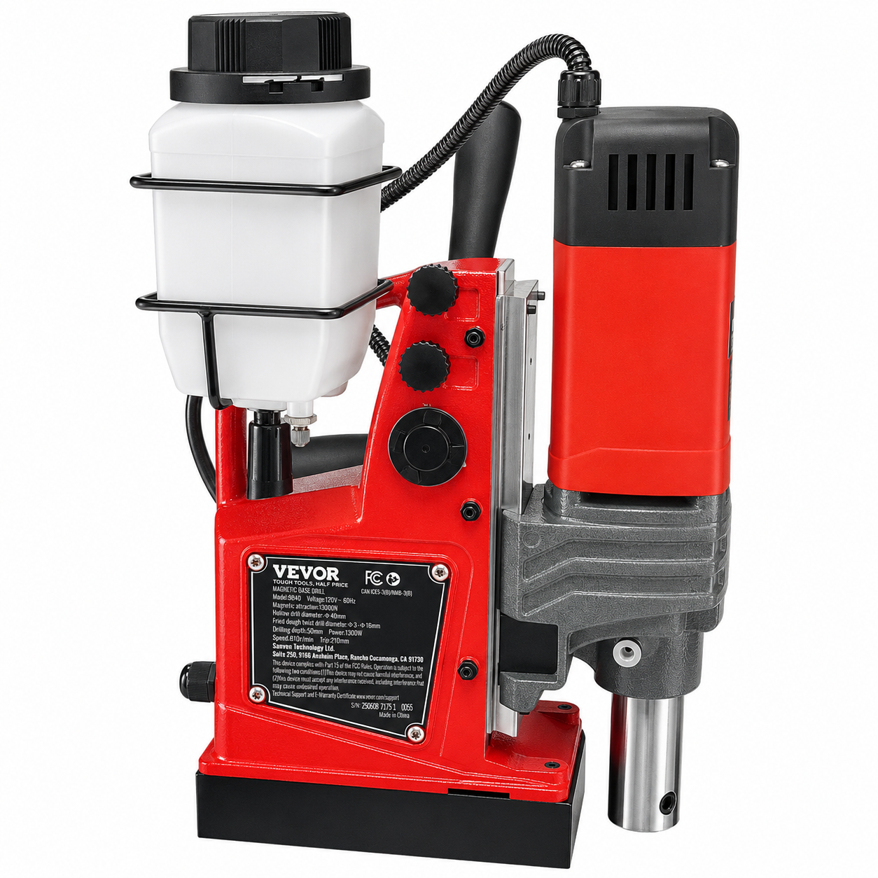 Taladro Magnético 1300W con Base Electromagnética VEVOR